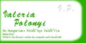 valeria polonyi business card
